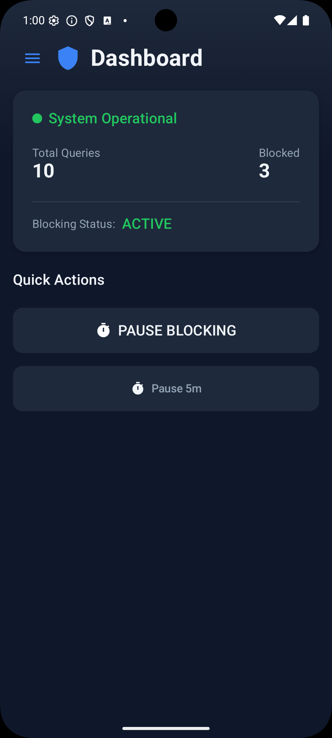 Dashboard Screenshot